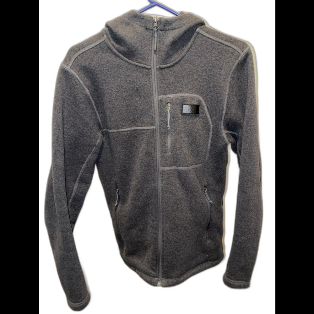 The North Face Grey Sweater Fleece Full-Zip Hoodie – Men’s S/P